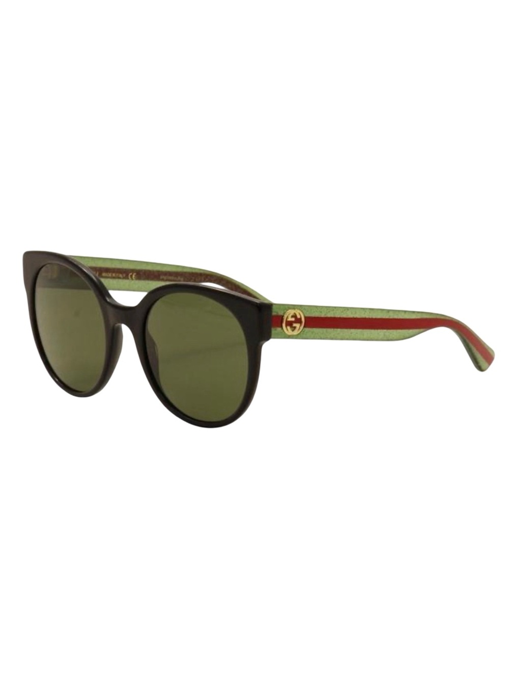 Gucci Women’s Sunglass Frames GG0035SN Green/Red Web Stripe - Picture 2 of 9